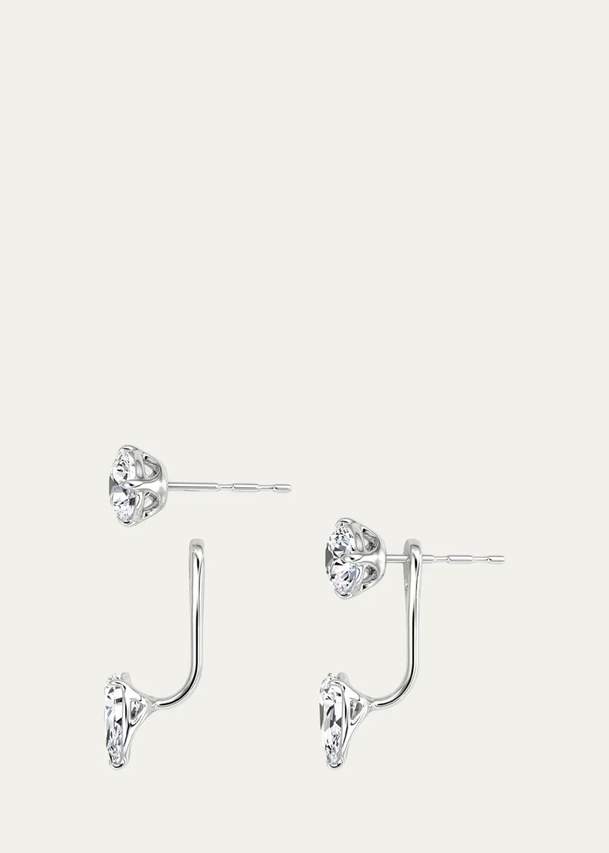 VRAI 14K White Gold Lab-Grown Diamond Solitaire Studs with Earring Jackets | Thumbnail 2 VRAI 14K White Gold Lab-Grown Diamond Solitaire Studs with Earring Jackets | Thumbnail 2