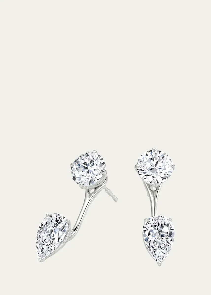 VRAI 14K White Gold Lab-Grown Diamond Solitaire Studs with Earring Jackets | Thumbnail 3 VRAI 14K White Gold Lab-Grown Diamond Solitaire Studs with Earring Jackets | Thumbnail 3
