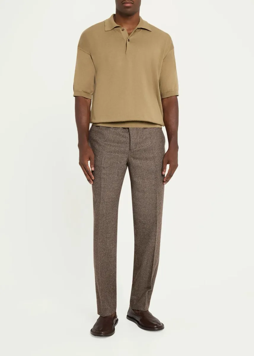 OFFICINE GÉNÉRALE Men's Wool Crease-Front Pants | Thumbnail 2