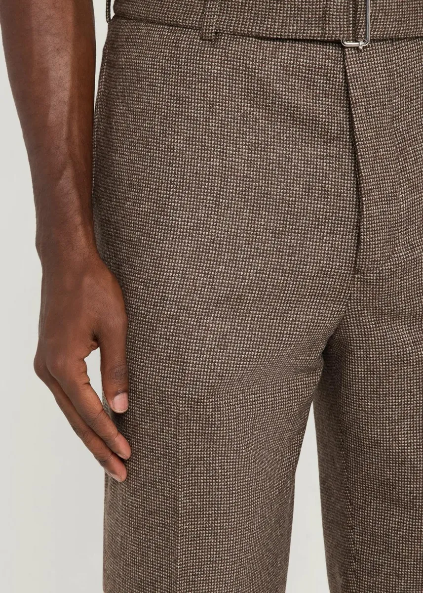 OFFICINE GÉNÉRALE Men's Wool Crease-Front Pants | Thumbnail 5