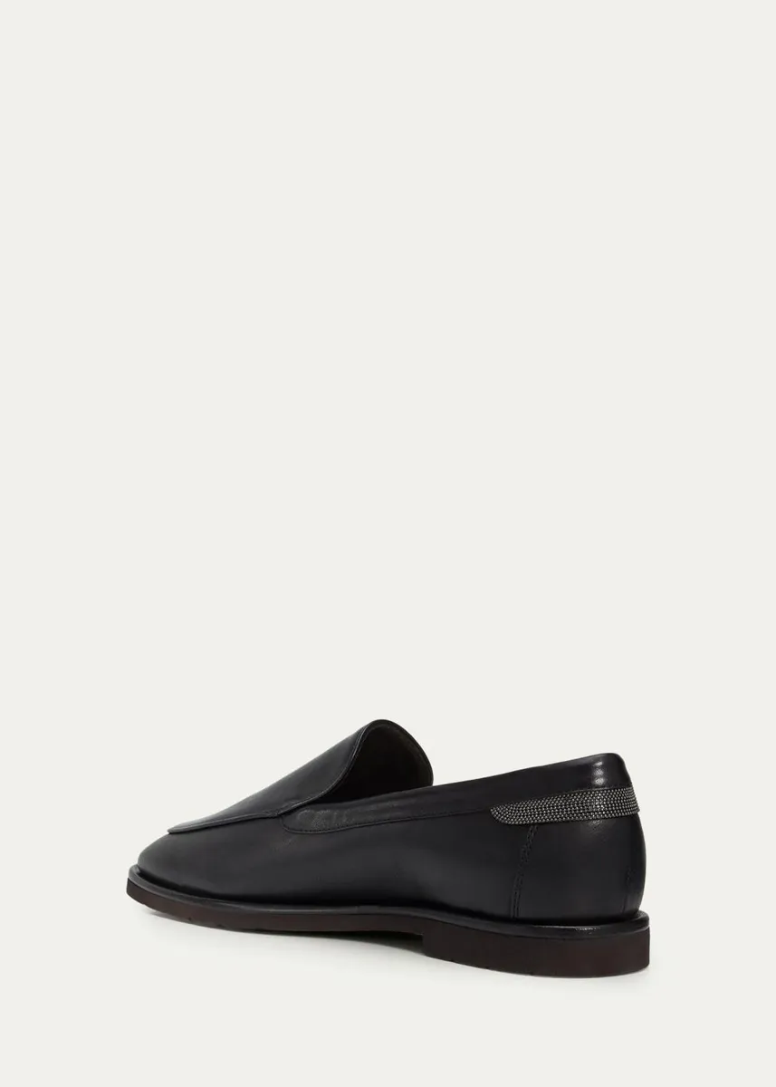 Brunello Cucinelli Monili Leather Loafers | Thumbnail 4 Brunello Cucinelli Monili Leather Loafers | Thumbnail 4
