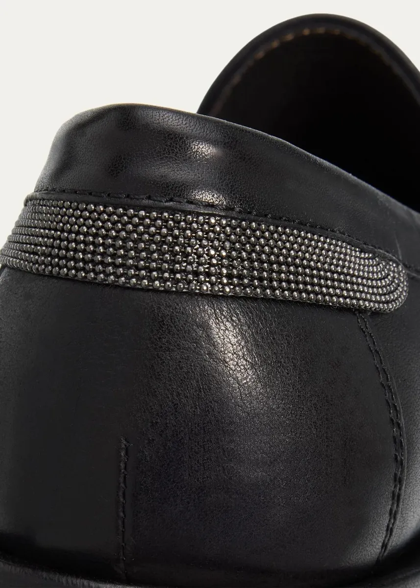 Brunello Cucinelli Monili Leather Loafers | Thumbnail 5 Brunello Cucinelli Monili Leather Loafers | Thumbnail 5