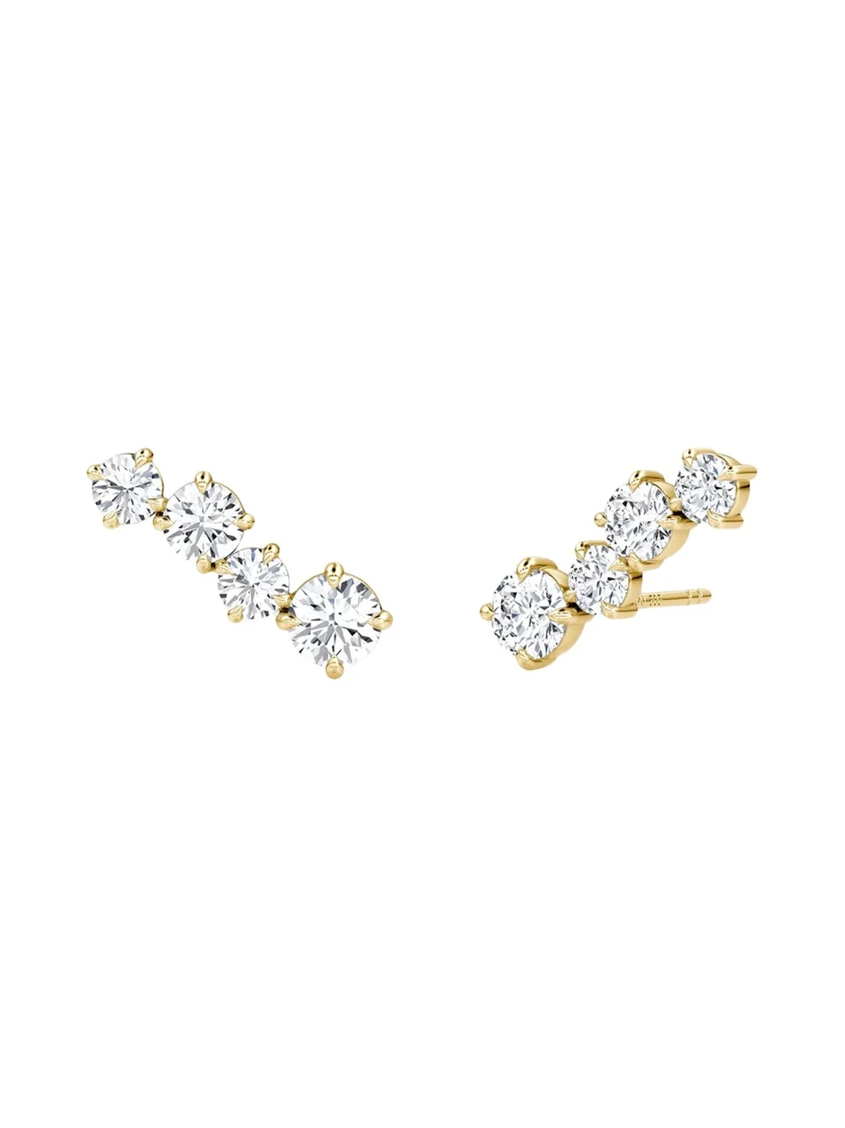 VRAI 14K Yellow Gold Lab-Grown Diamond Cosmos Stud Earrings