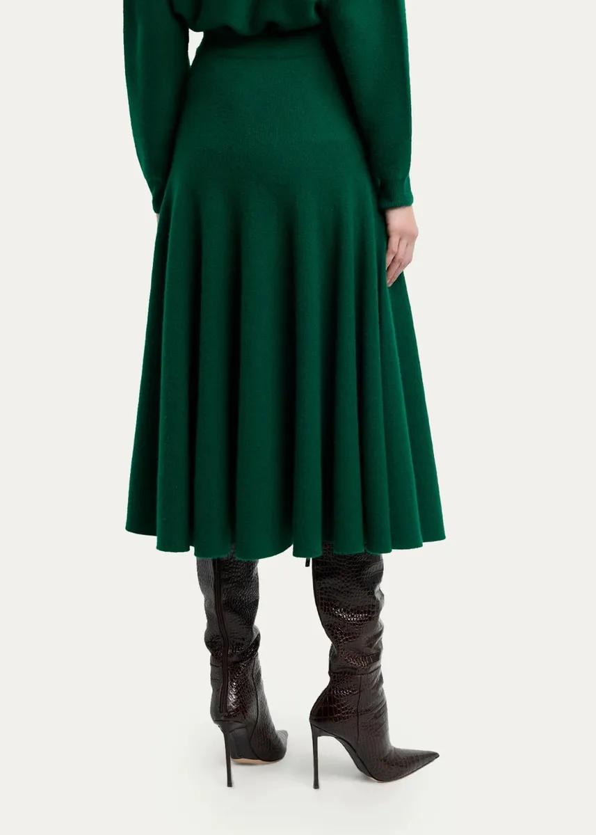 Tom Ford Cashmere Knit Midi Flare Skirt | Thumbnail 3