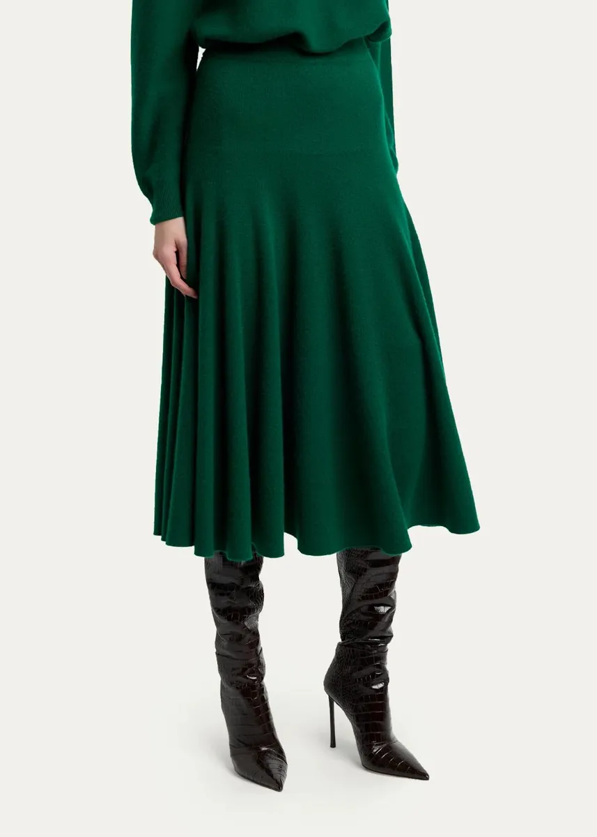 Tom Ford Cashmere Knit Midi Flare Skirt | Thumbnail 4