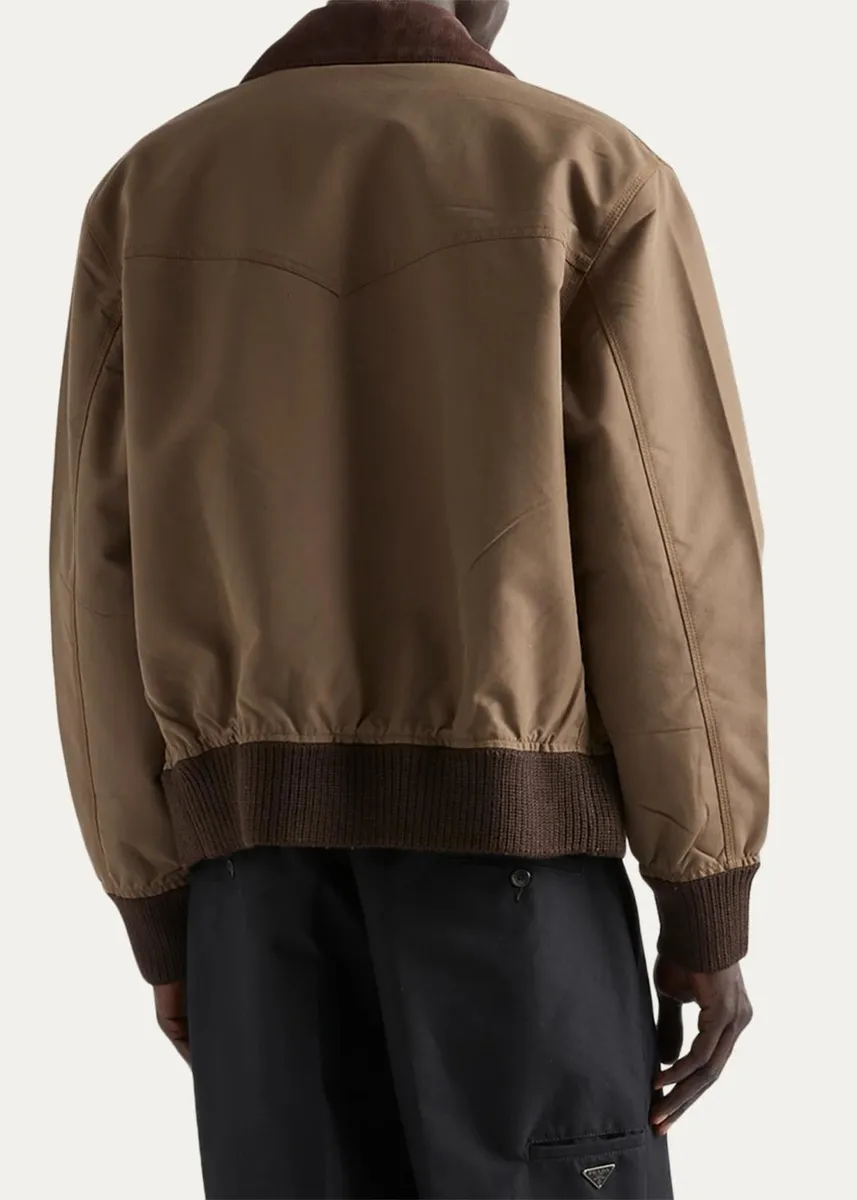 Prada Men's Tech Canvas Blouson Jacket | Thumbnail 3 Prada Men's Tech Canvas Blouson Jacket | Thumbnail 3