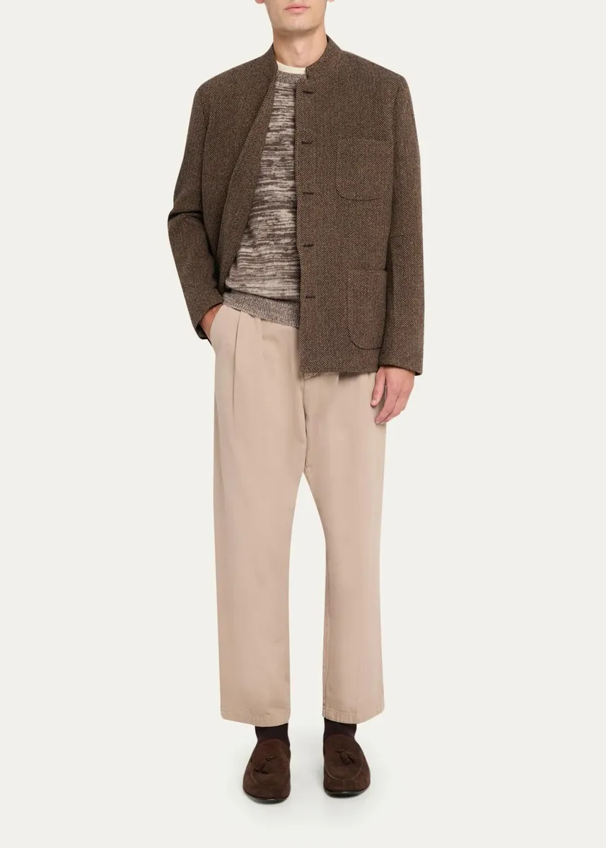 Massimo Alba Men's Fossil Pleated Pants | Thumbnail 2