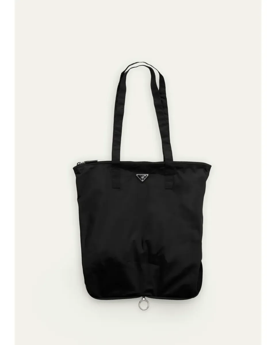Prada Saffiano Leather Pendant and Re-Nylon Tote Bag | Thumbnail 4 Prada Saffiano Leather Pendant and Re-Nylon Tote Bag | Thumbnail 4