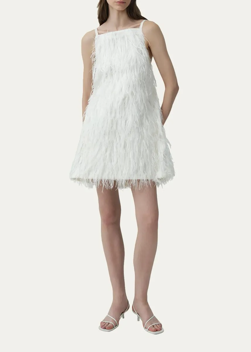 Simkhai Kalla Feather Mini Dress | Thumbnail 2 Simkhai Kalla Feather Mini Dress | Thumbnail 2