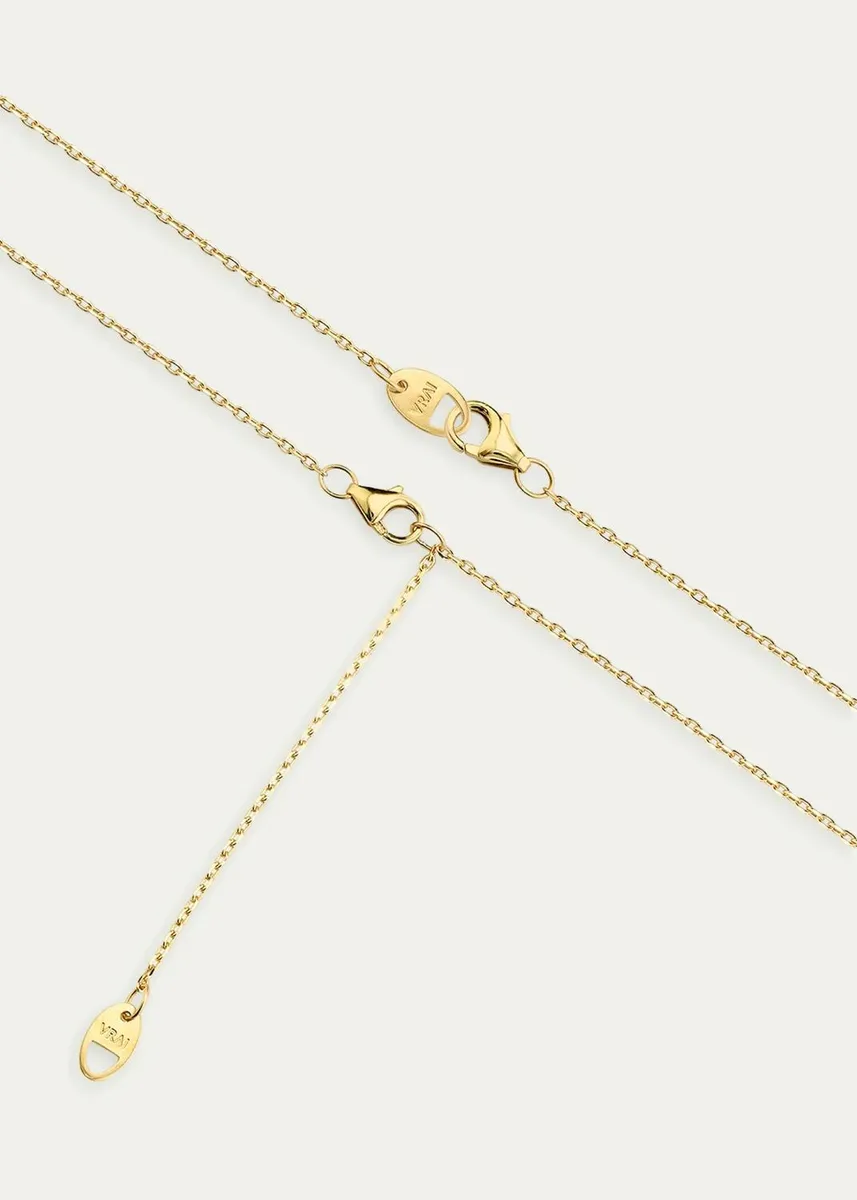 VRAI 14K Yellow Gold Lab-Grown Diamond Single Pear Pendant Necklace | Thumbnail 3