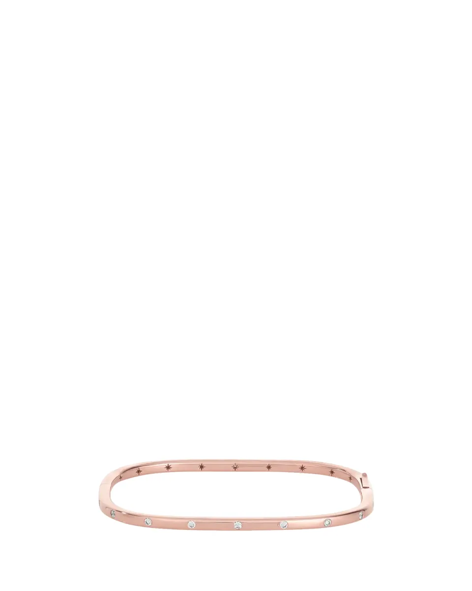 MORITZ GLIK 18K Rose Gold Core Stacking Bangle with Diamonds | Thumbnail 2