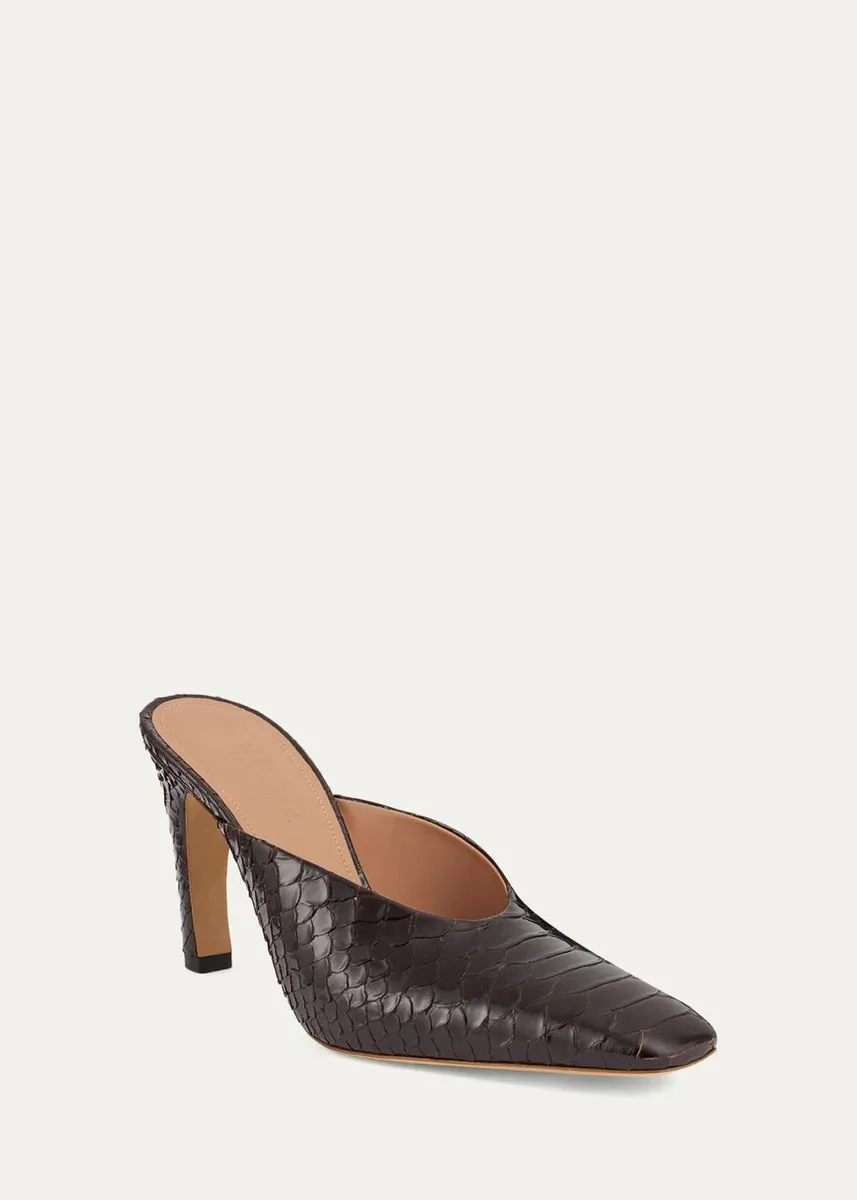 Malone Souliers Rowe 90MM Croc-Embossed Leather Mules | Thumbnail 2 Malone Souliers Rowe 90MM Croc-Embossed Leather Mules | Thumbnail 2