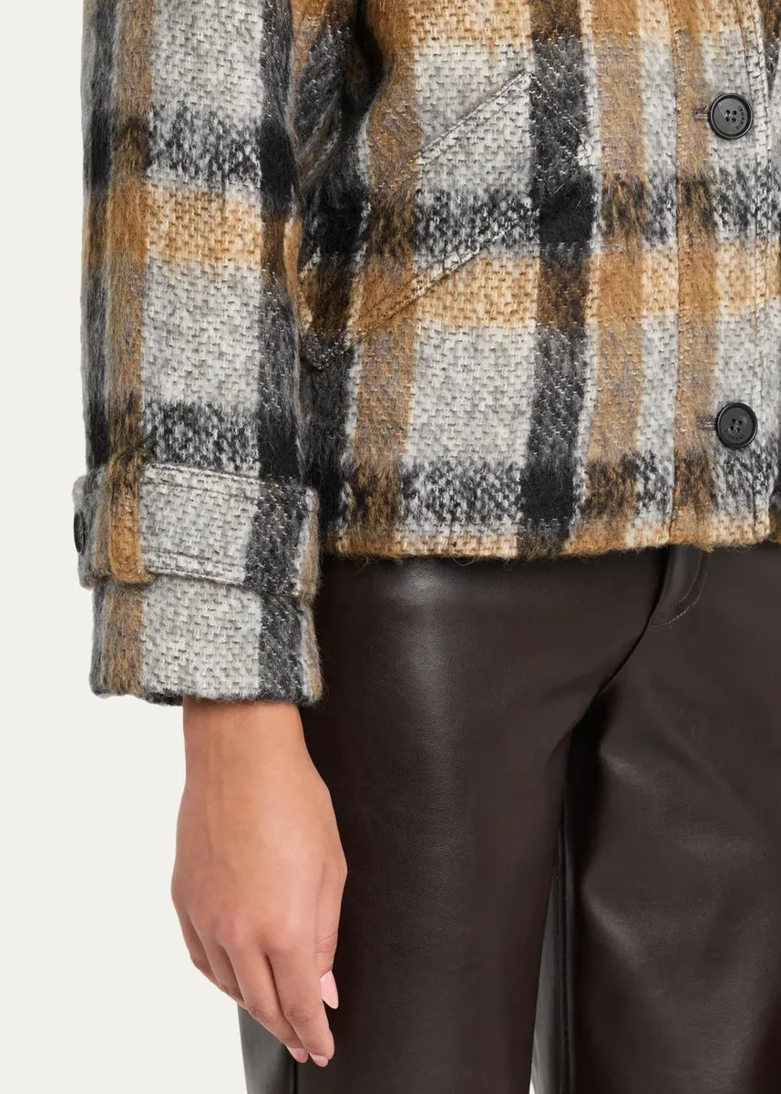 Simkhai Virelle Plaid Brushed Knit Jacket | Thumbnail 5 Simkhai Virelle Plaid Brushed Knit Jacket | Thumbnail 5