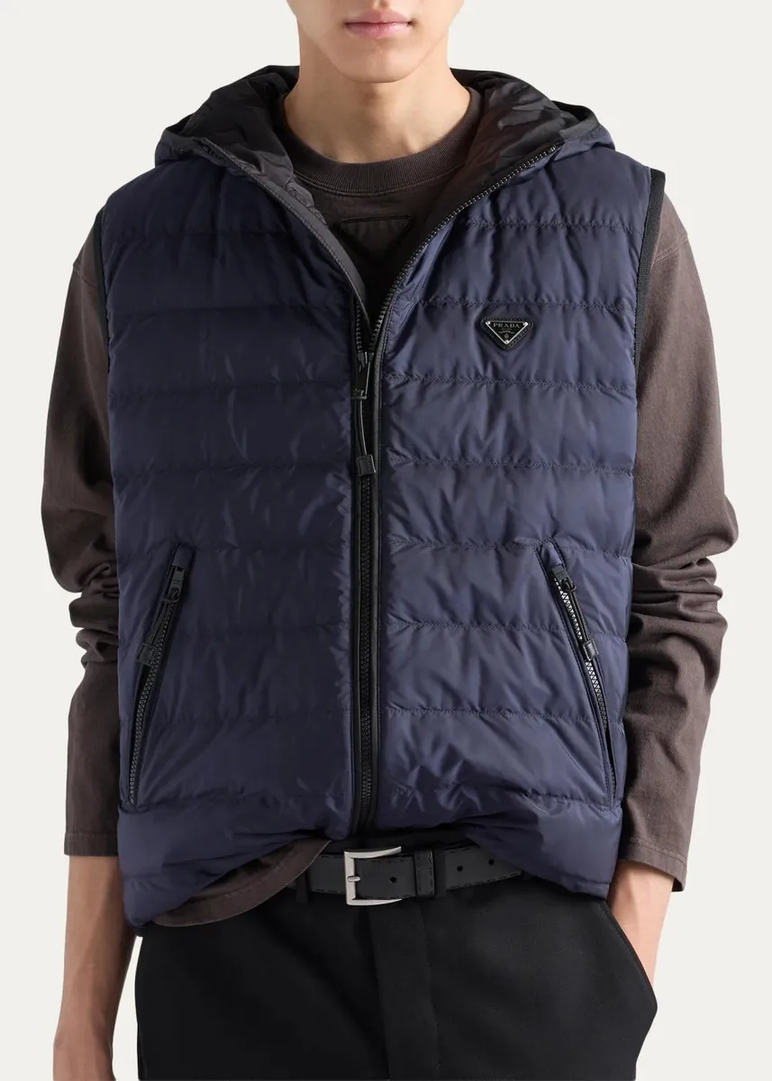 Prada Men's Re-Nylon Hooded Vest | Thumbnail 4
