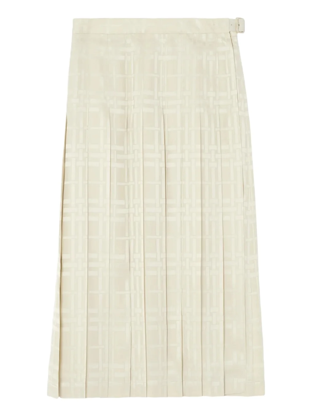 Annalie Jacquard-Check Silk Midi Skirt Annalie Jacquard-Check Silk Midi Skirt