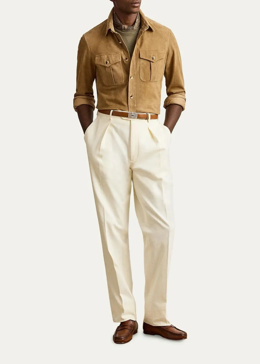 Ralph Lauren Purple Label Men's Suede Overshirt | Thumbnail 2 Ralph Lauren Purple Label Men's Suede Overshirt | Thumbnail 2