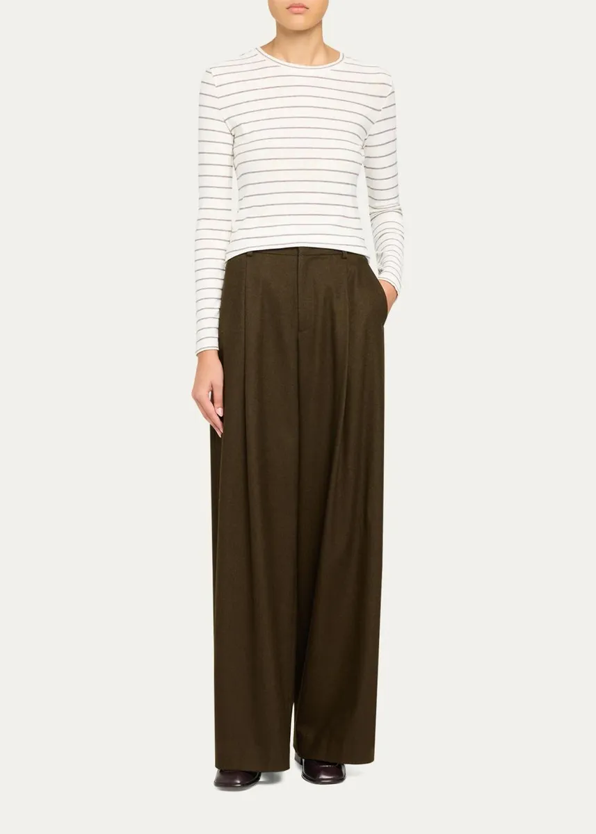 Vince Striped Long-Sleeve Cotton T-Shirt | Thumbnail 2