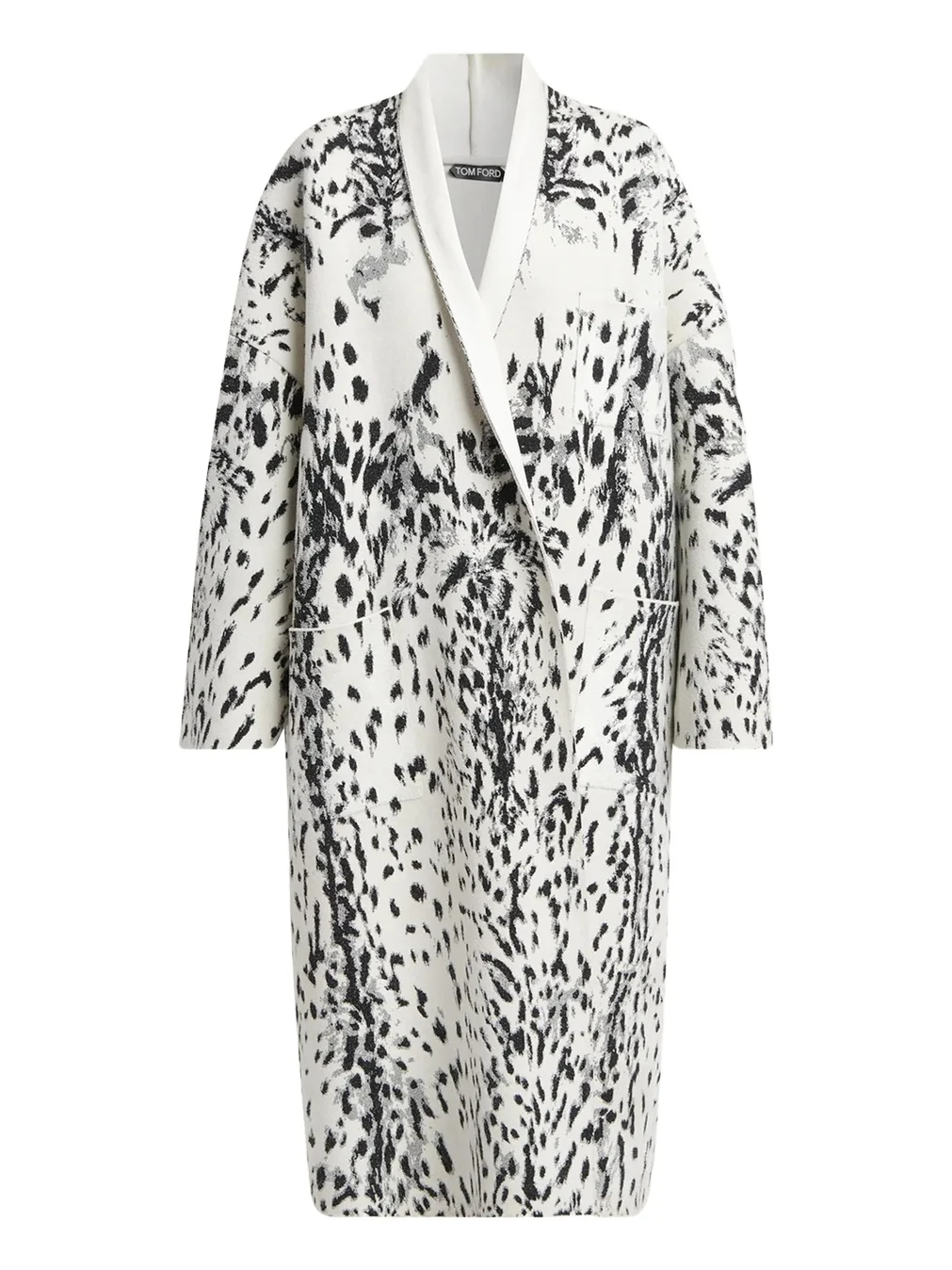 Tom Ford Lynx Jacquard Compact Velvet Viscose Oversized Sculptural Coat