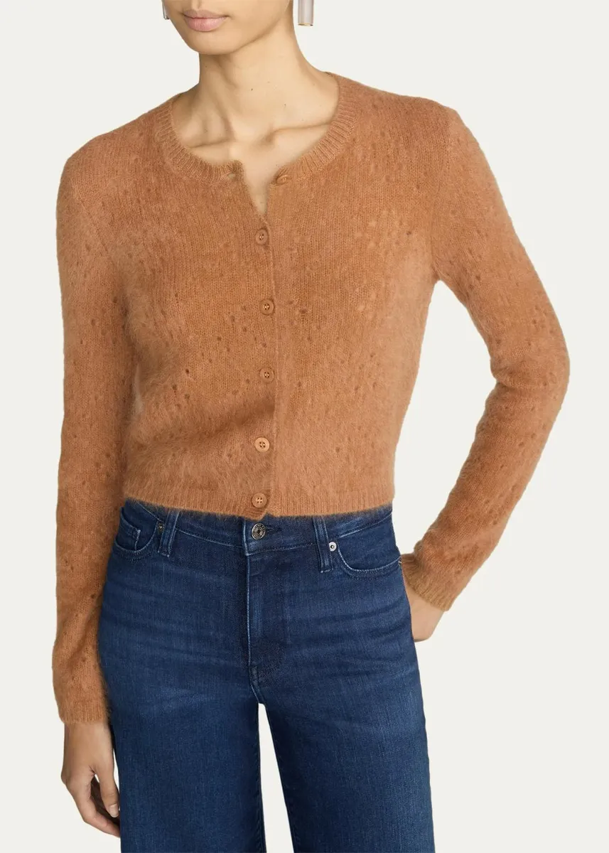 Frame The Cashmere Airy Teddy Cardigan | Thumbnail 4 Frame The Cashmere Airy Teddy Cardigan | Thumbnail 4