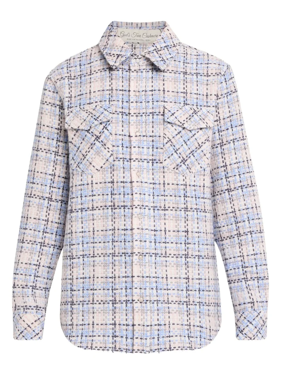 Rosewood Waffle Cashmere Button-Down Shirt Rosewood Waffle Cashmere Button-Down Shirt