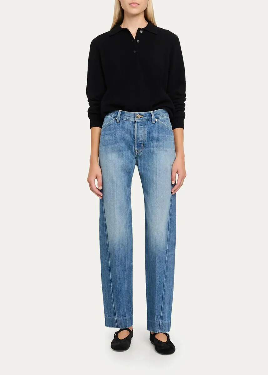 RÙADH The Bijou Twisted Straight-Leg Ankle Jeans | Thumbnail 2