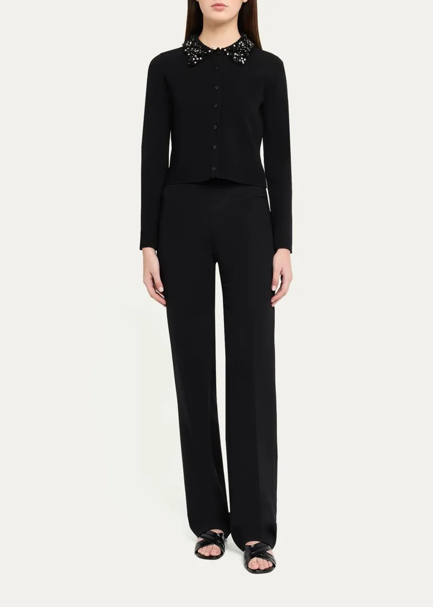 Simkhai Trae Embellished-Collar Crop Cardigan | Thumbnail 2