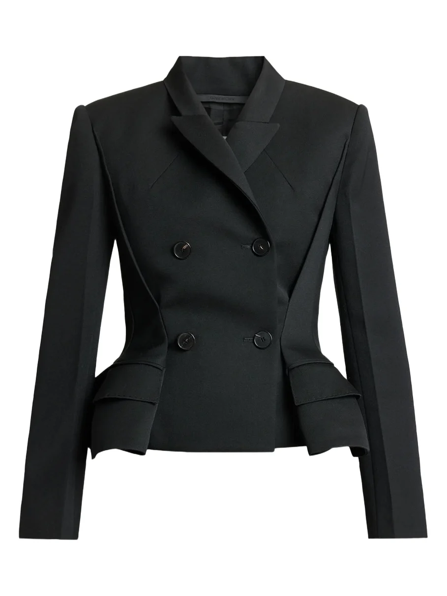 Givenchy Pinched Peplum Double-Breasted Jacket