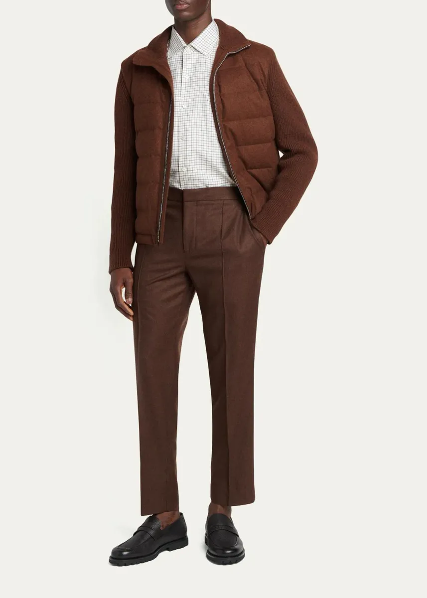 Zegna Men's Silk Grid Check Sport Shirt | Thumbnail 2 Zegna Men's Silk Grid Check Sport Shirt | Thumbnail 2