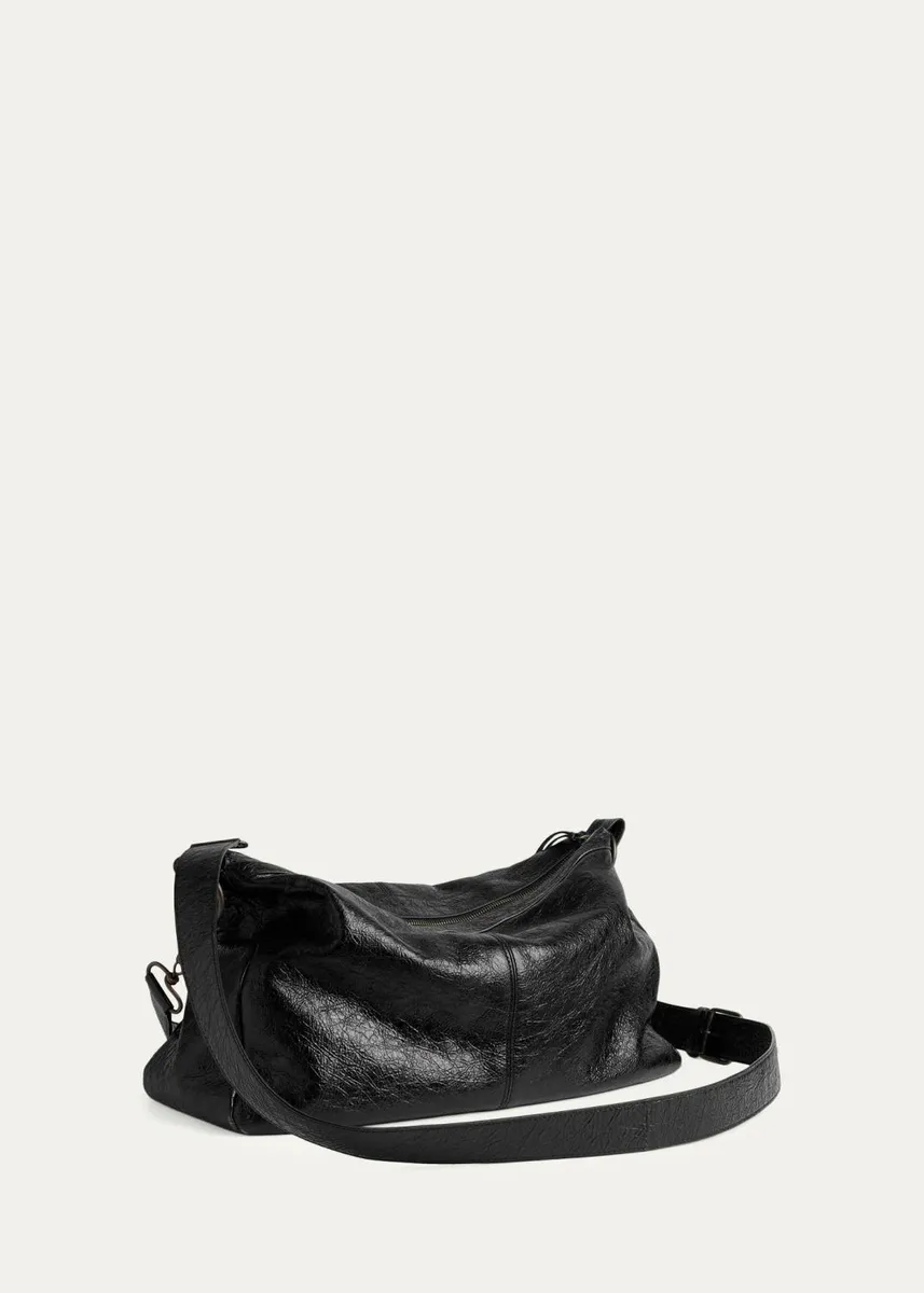 Balenciaga Men's Le City Moto Medium Leather Crossbody/Shoulder Bag | Thumbnail 3 Balenciaga Men's Le City Moto Medium Leather Crossbody/Shoulder Bag | Thumbnail 3