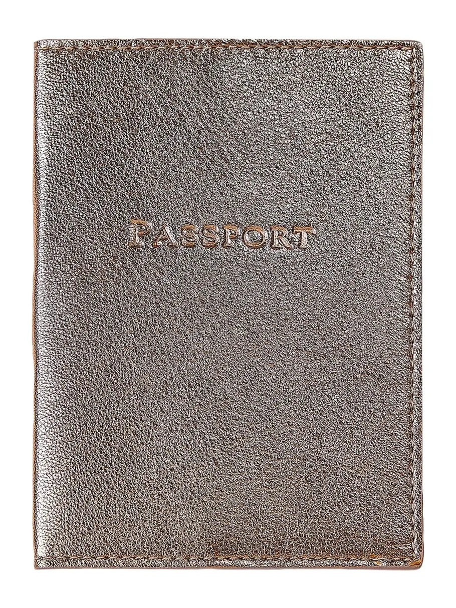 Metallic Leather Passport Holder Metallic Leather Passport Holder