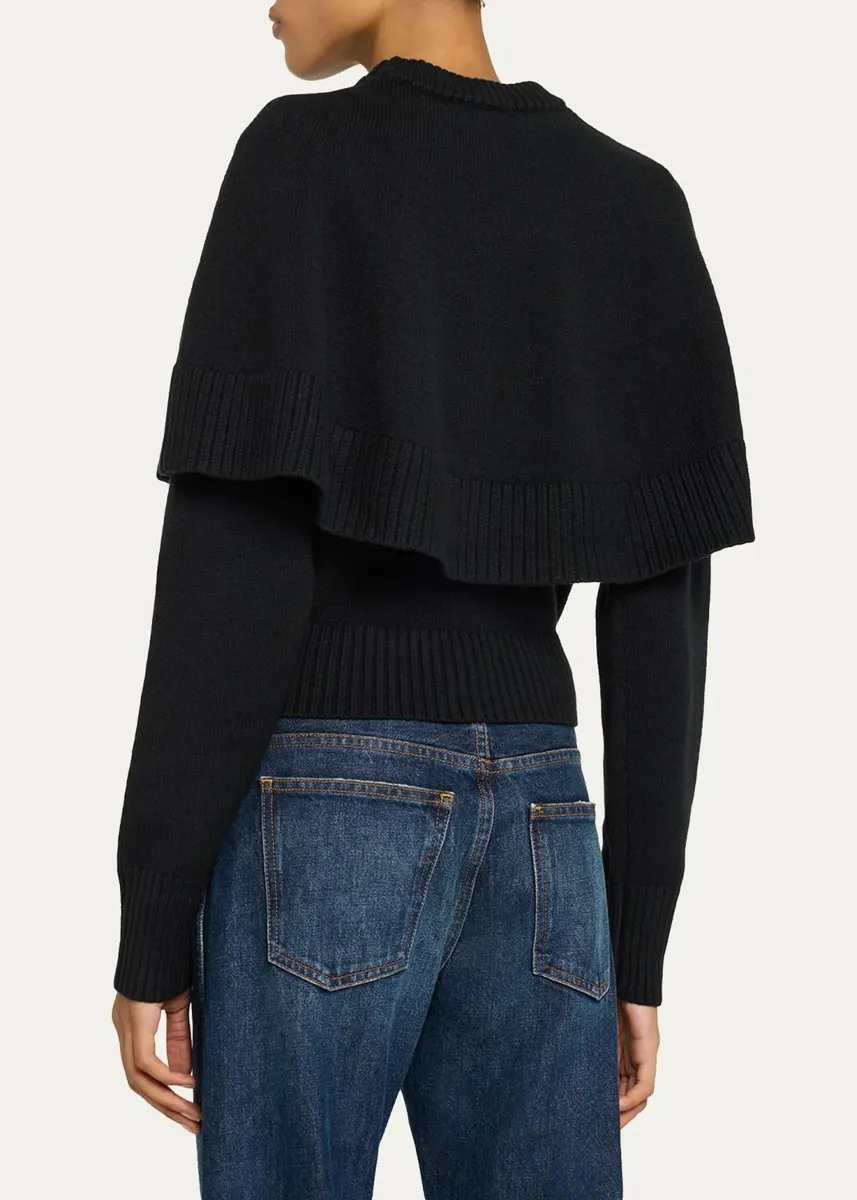 Ronny Kobo Evian Layered Cape Sweater | Thumbnail 3 Ronny Kobo Evian Layered Cape Sweater | Thumbnail 3