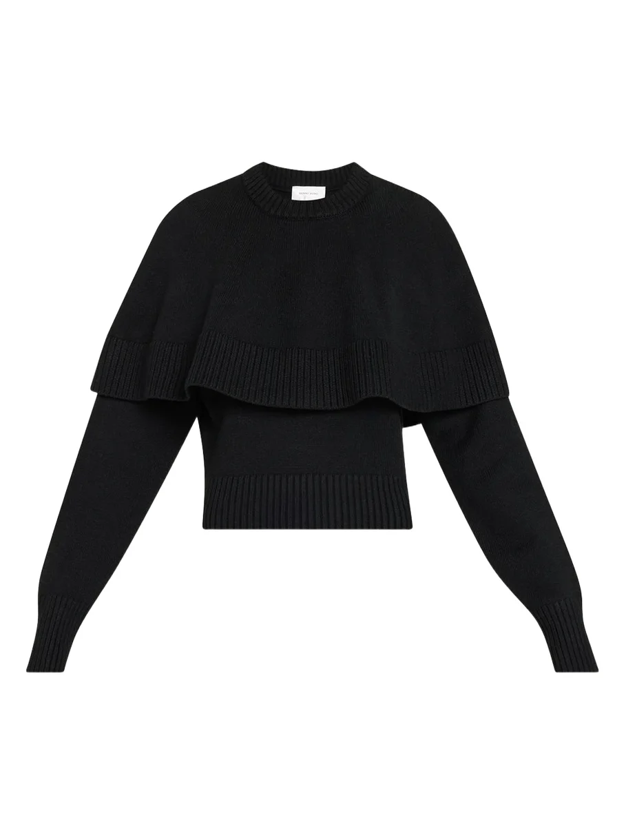 Ronny Kobo Evian Layered Cape Sweater