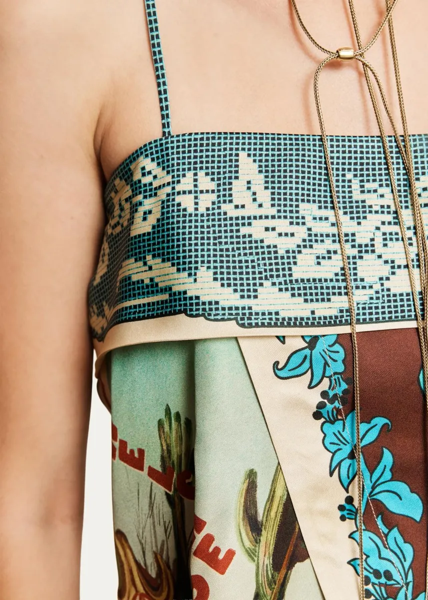ALÉMAIS Ace Silk Scarf Top | Thumbnail 4