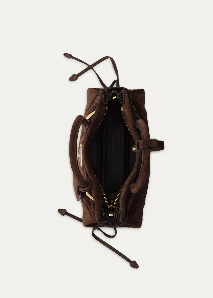Prada Bonnie Suede Shoulder Bag | Thumbnail 4 Prada Bonnie Suede Shoulder Bag | Thumbnail 4