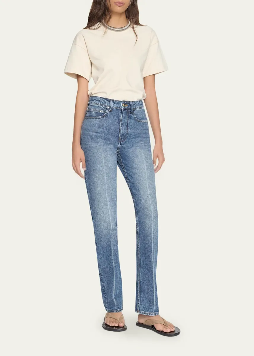 OSSOU Noon High-Rise Straight Jeans | Thumbnail 6