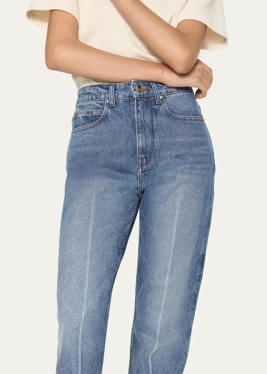 OSSOU Noon High-Rise Straight Jeans | Thumbnail 9