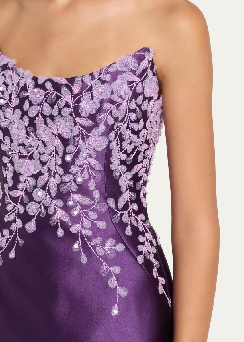 PAMELLA ROLAND Beaded Strapless Silk Column Gown | Thumbnail 5 PAMELLA ROLAND Beaded Strapless Silk Column Gown | Thumbnail 5