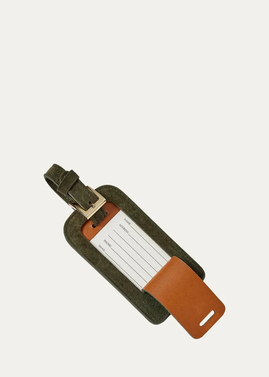 Graphic Image Suede Luggage Tag | Thumbnail 3 Graphic Image Suede Luggage Tag | Thumbnail 3