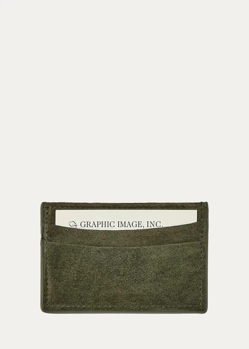 Graphic Image Slim Suede Card Case | Thumbnail 2