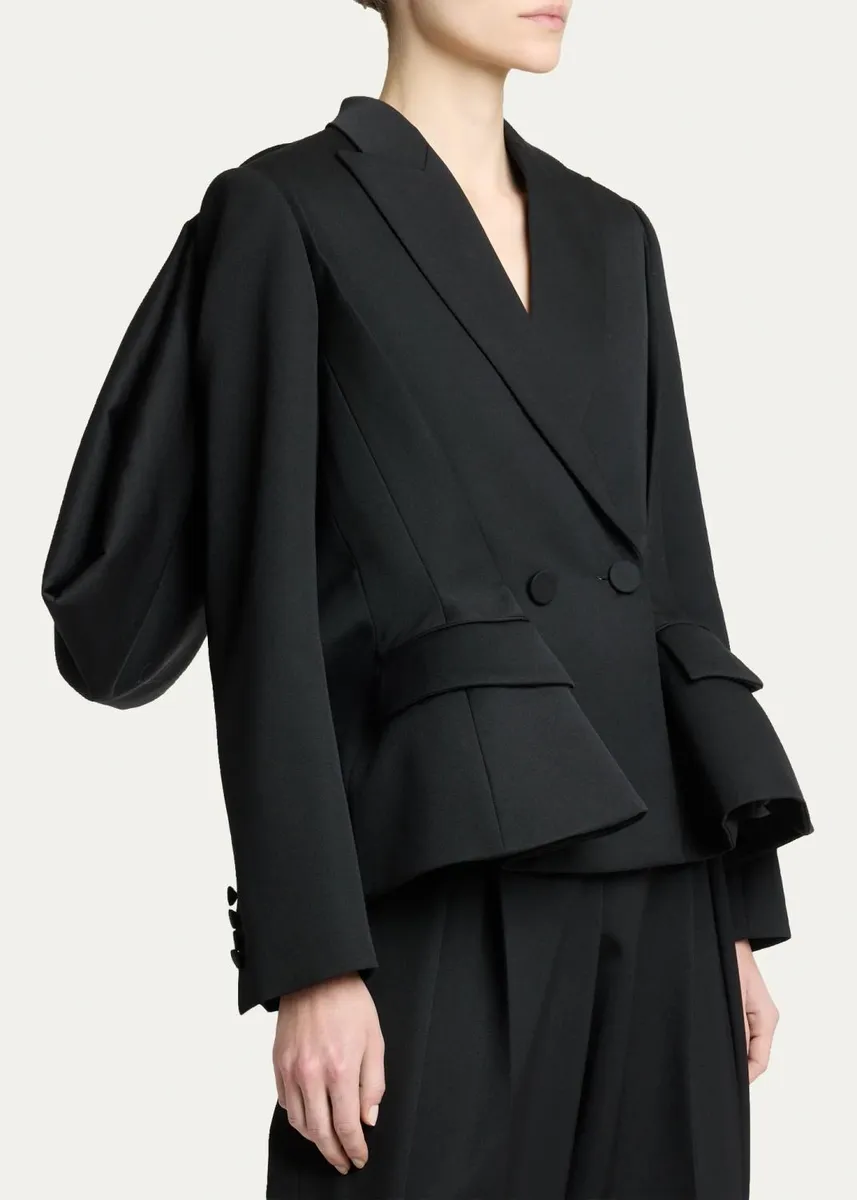 Givenchy Slashed Bow Peplum Blazer Jacket | Thumbnail 4 Givenchy Slashed Bow Peplum Blazer Jacket | Thumbnail 4