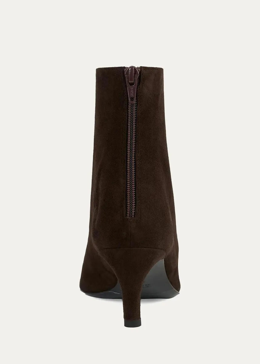 TOTEME Suede Zip-Up Ankle Boots | Thumbnail 2