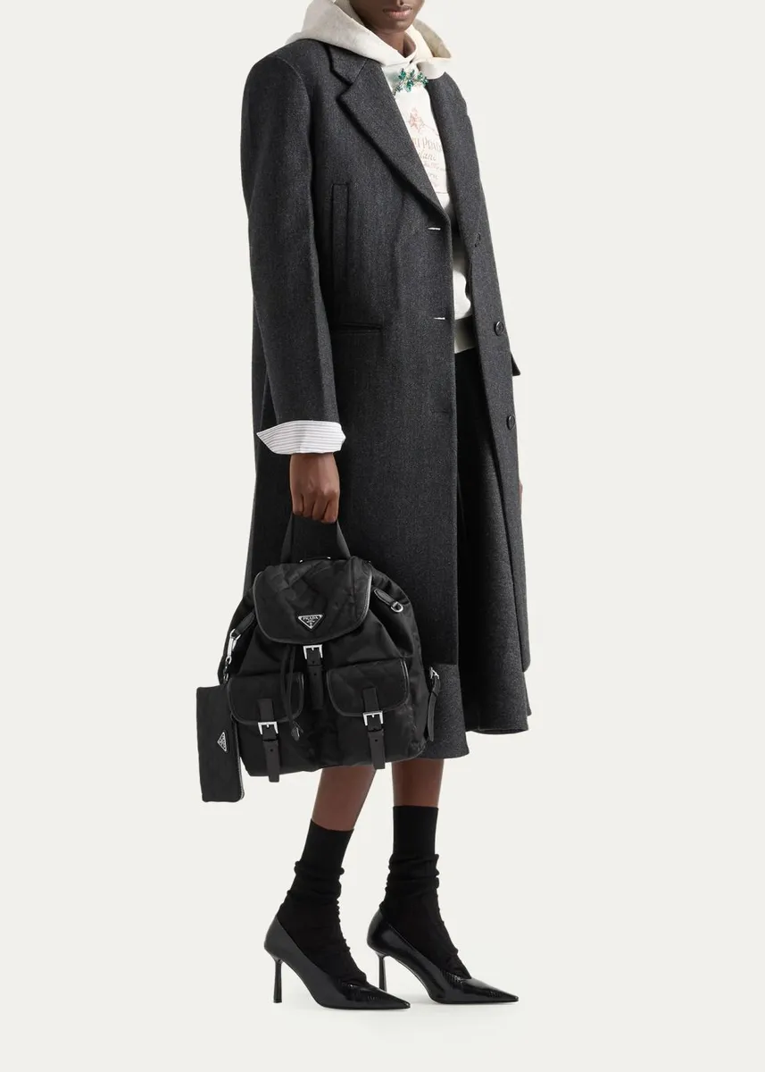Prada Vela Medium Quilted Re-Nylon Backpack | Thumbnail 5