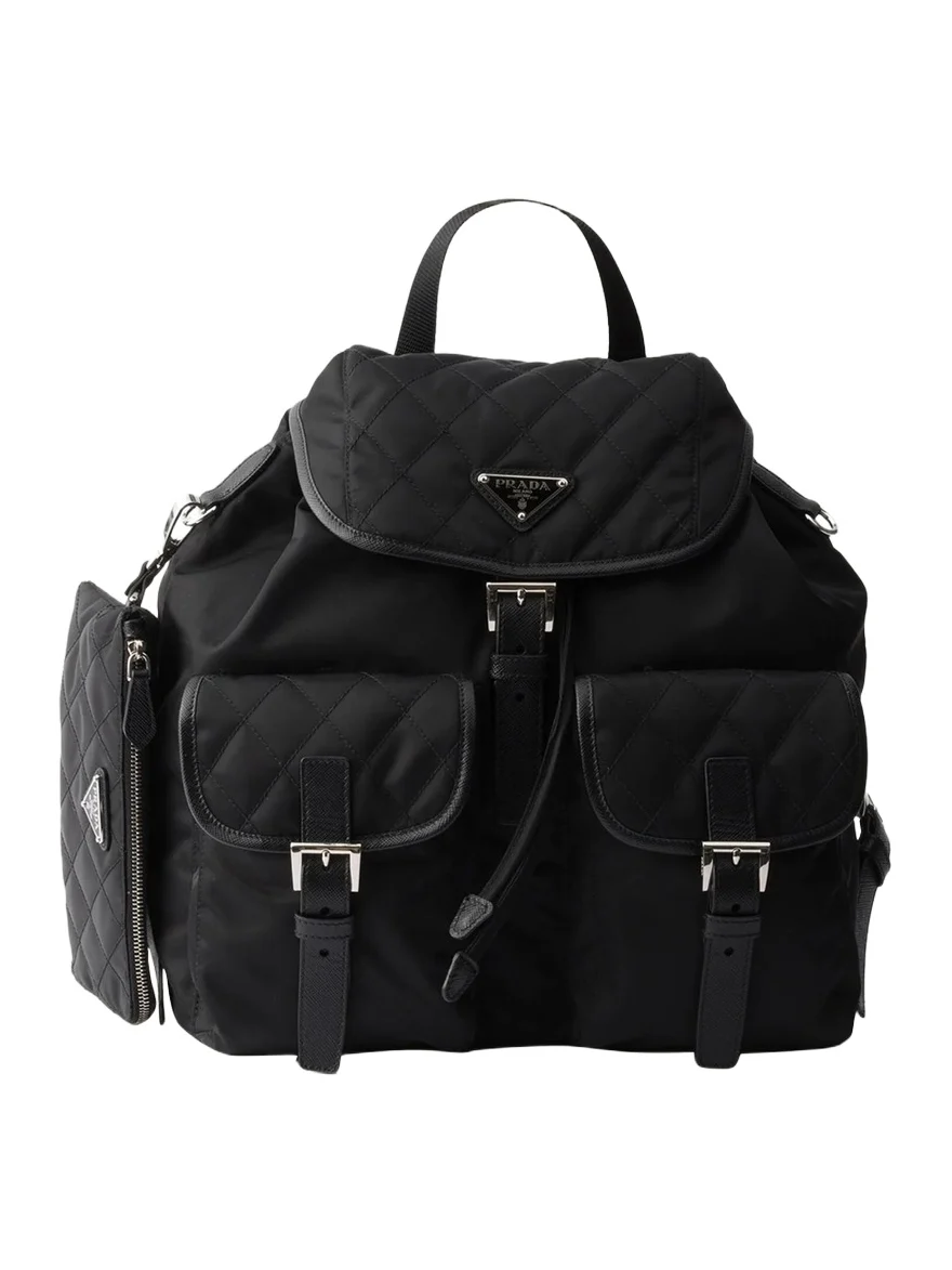 Prada Vela Medium Quilted Re-Nylon Backpack