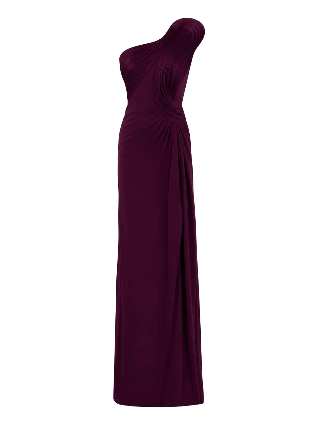 Gaurav Gupta Asymmetric Draped One-Shoulder Slit Gown