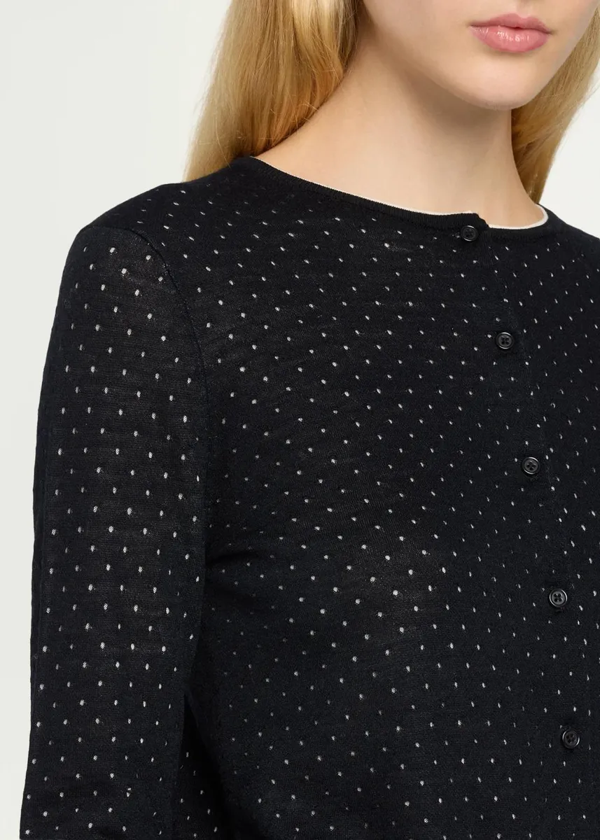 Vince Dotted Wool-Blend Shell Top | Thumbnail 5 Vince Dotted Wool-Blend Shell Top | Thumbnail 5