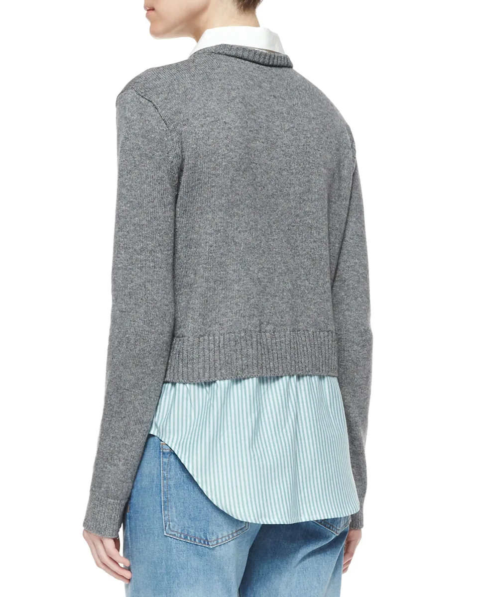 Vince Dotted Wool-Blend Shell Top | Thumbnail 6 Vince Dotted Wool-Blend Shell Top | Thumbnail 6