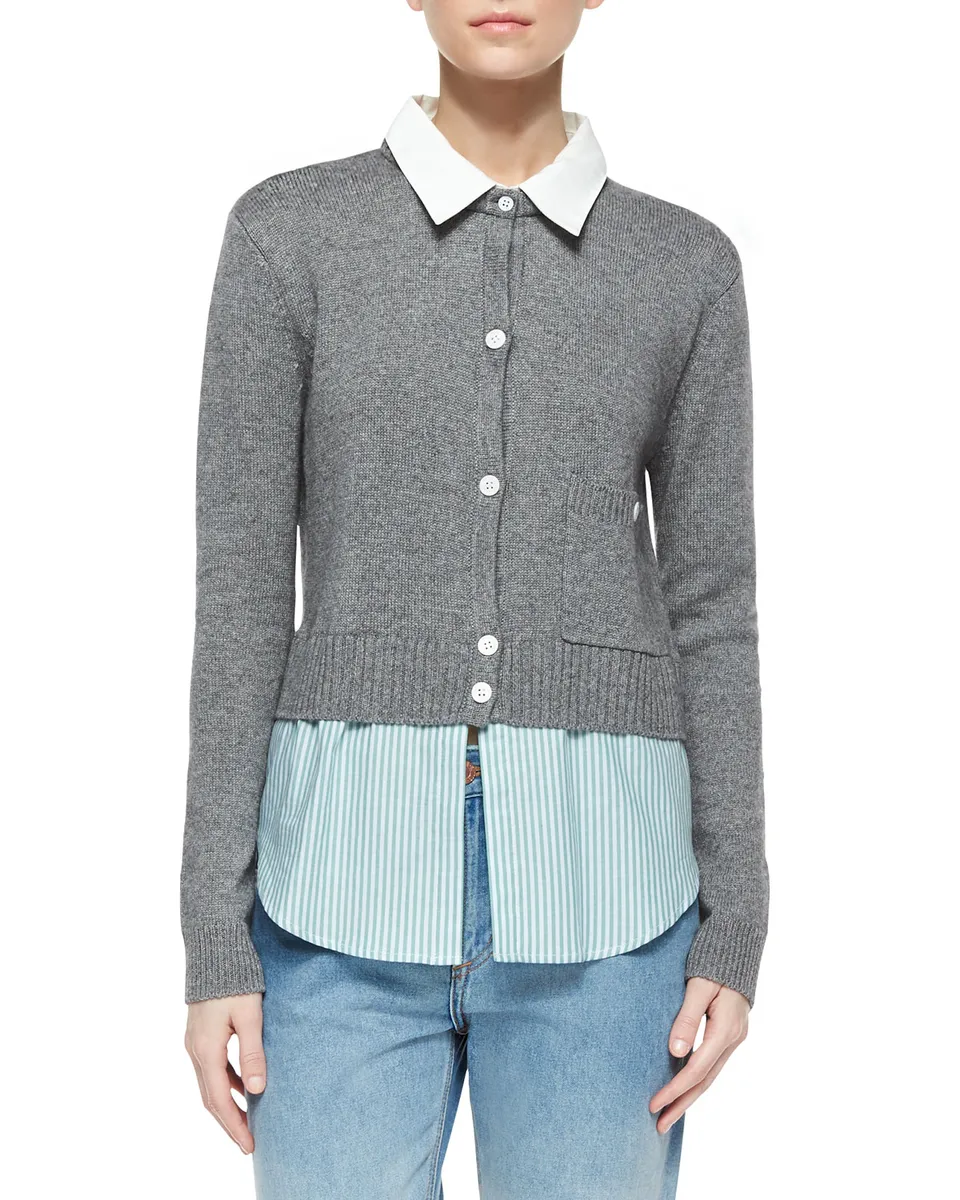 Vince Dotted Wool-Blend Shell Top | Thumbnail 7 Vince Dotted Wool-Blend Shell Top | Thumbnail 7