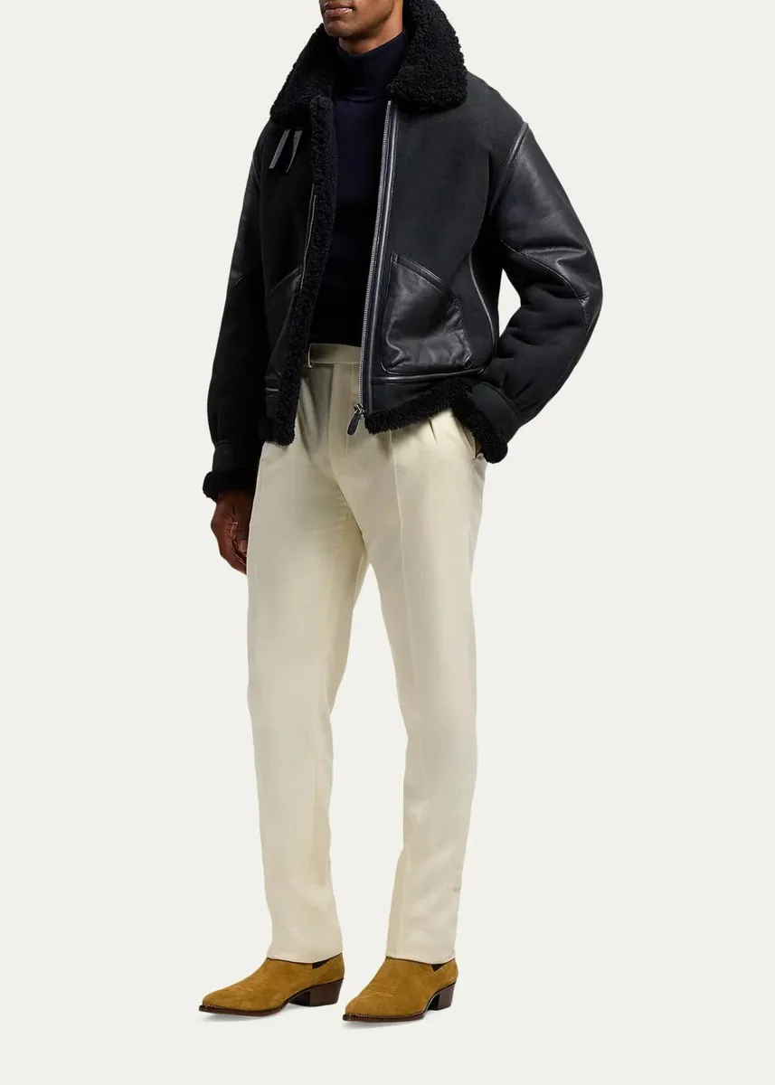 Ralph Lauren Purple Label Men's Gregory Hand-Tailored Wool Trousers | Thumbnail 2 Ralph Lauren Purple Label Men's Gregory Hand-Tailored Wool Trousers | Thumbnail 2