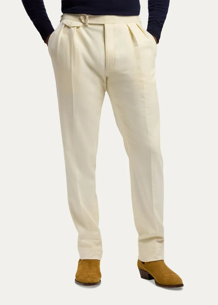 Ralph Lauren Purple Label Men's Gregory Hand-Tailored Wool Trousers | Thumbnail 4 Ralph Lauren Purple Label Men's Gregory Hand-Tailored Wool Trousers | Thumbnail 4