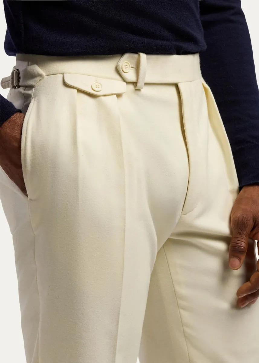 Ralph Lauren Purple Label Men's Gregory Hand-Tailored Wool Trousers | Thumbnail 5 Ralph Lauren Purple Label Men's Gregory Hand-Tailored Wool Trousers | Thumbnail 5
